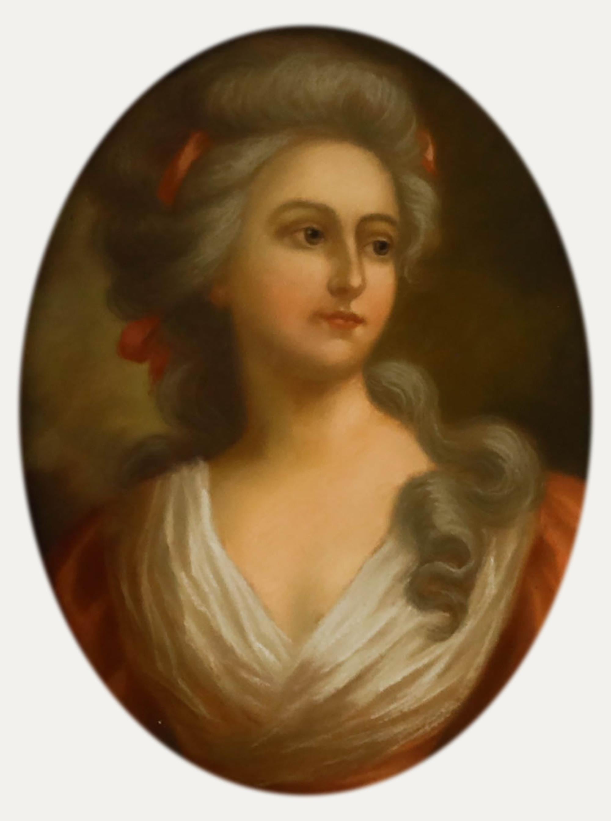 Attribut. Tischbein von Johann Tischbein (1751-1829)  - 18. Jahrhundert Pastell, Hofdame – Art von Unknown