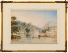 John Syer (1815-1885) - Aquarelle du 19e siècle, Avon Gorge, Bristol