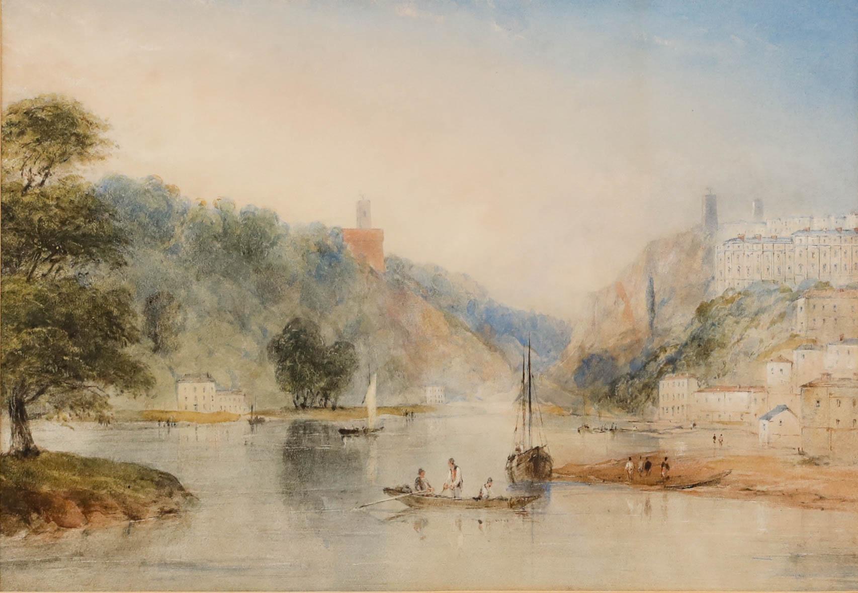 John Syer (1815-1885) - 19th Century Watercolour, Avon Gorge, Bristol For Sale 1
