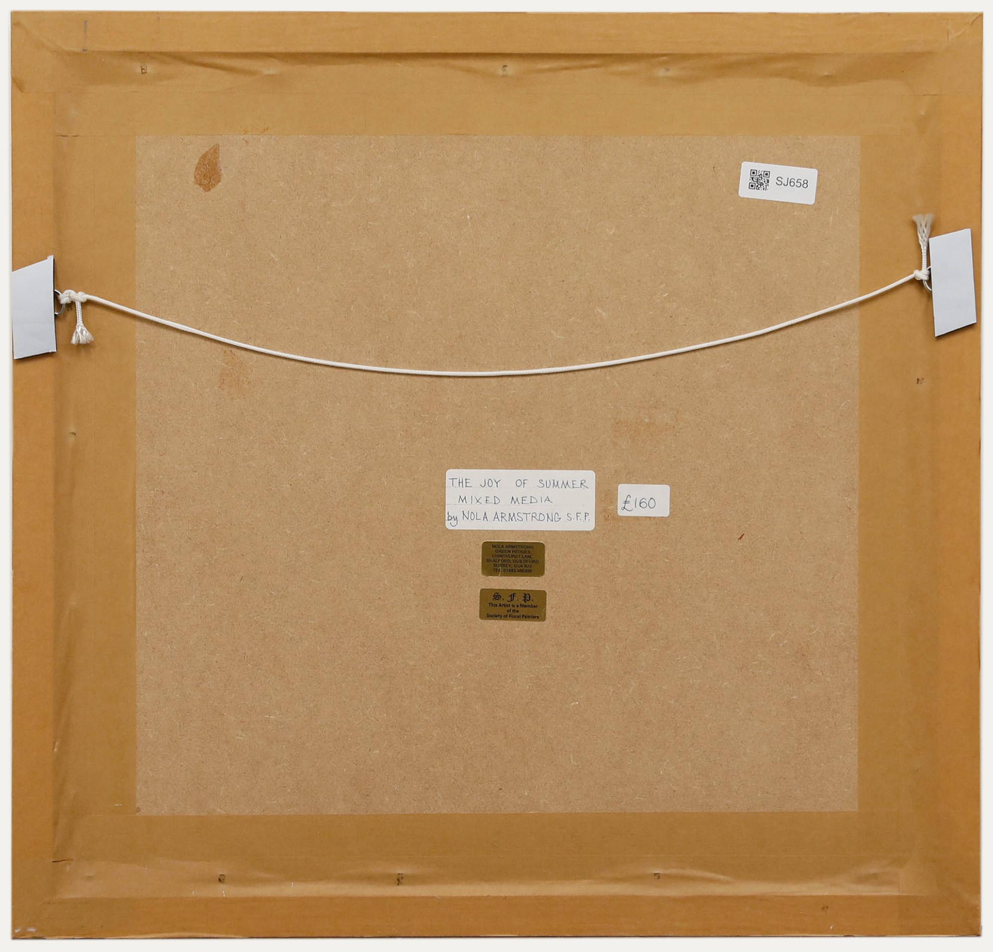 Pastel Nola Armstrong, 20e siècle, Meadow Wildflower - Beige Landscape Art par Unknown