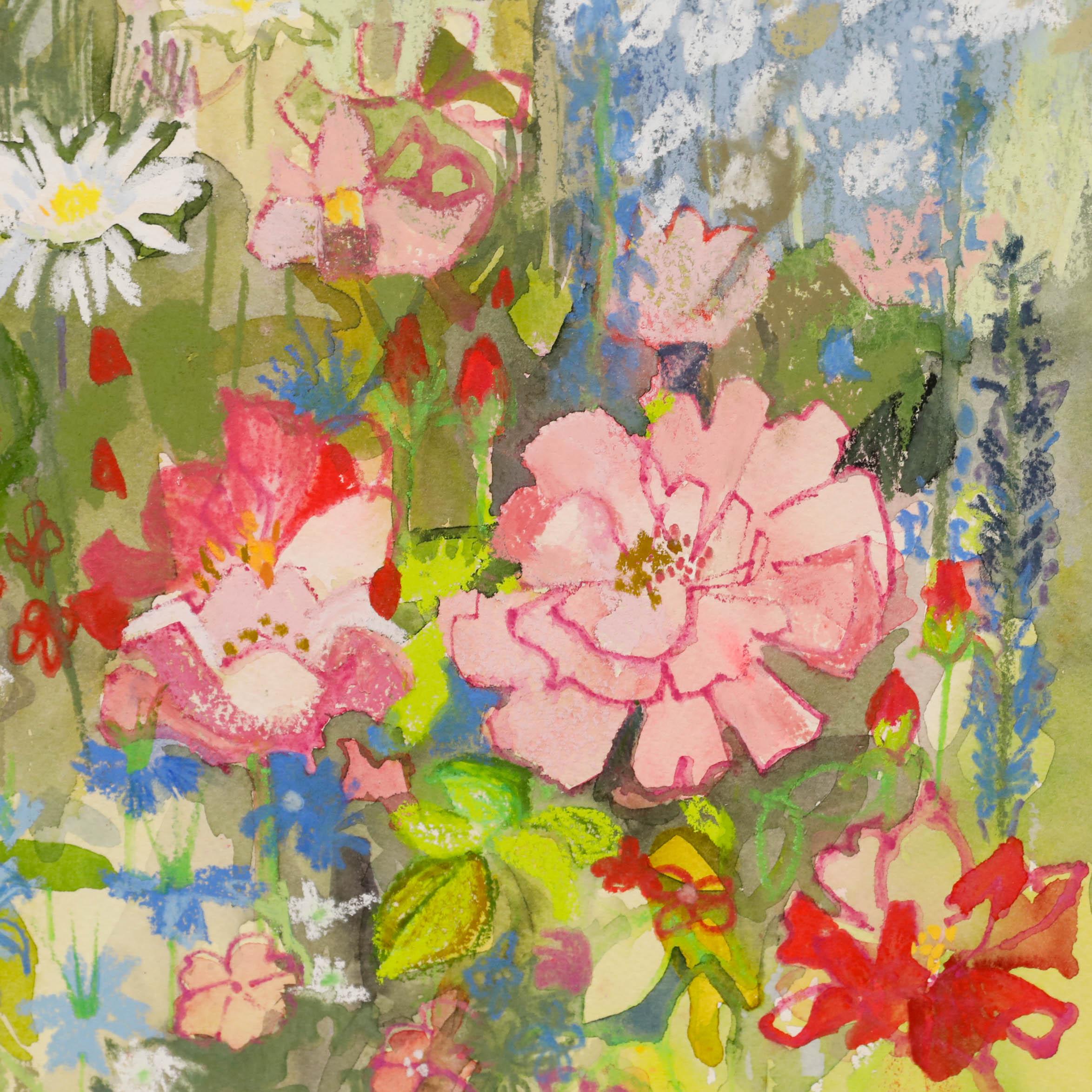Pastel Nola Armstrong, 20e siècle, Meadow Wildflower en vente 1
