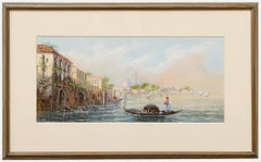 Maria Gianni (1873-1956) - Framed Mid 20th Century Gouache, View of the Lido
