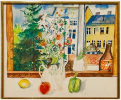 Wolfgang Zeiszner (b.1942) - 1972 Watercolour, Still Life in the Windowsill
