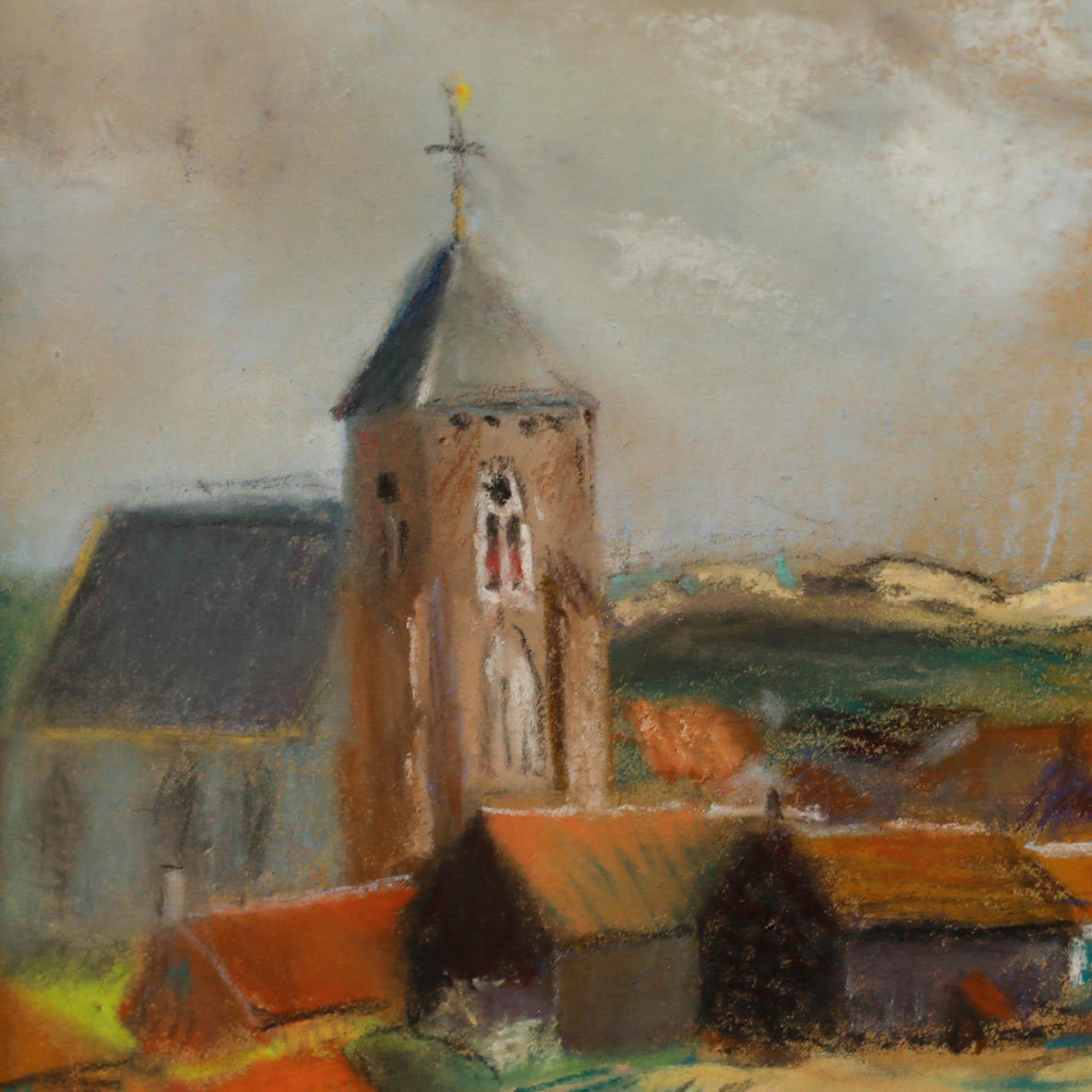 Cecil Hertz-Eyrolles (1875-1974), Pastell auf Papier. Präsentiert in einem verglasten Rahmen mit Goldeffekt. Nicht signiert. Studio-Stempel verso. 