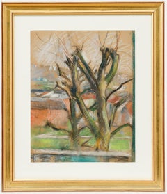 Cecile Hertz-Eyrolles (1875-1974) - Pastel enmarcado, Ramas de invierno II