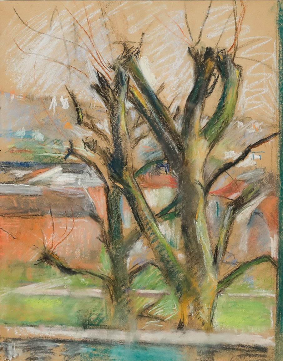 Cecil Hertz-Eyrolles (1875-1974) - Pastello incorniciato, Branch d'inverno II - Art di Cécile HERTZ-EYROLLES (1875-1974)