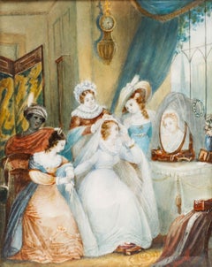 Francis P. Stephanoff (1790-1860) - Miniature Watercolour, The Bridal Morning