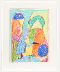 Pastellfarbene, abstrakte Komposition von Erwin Steinhauser (1939-2023) – 20. Jahrhundert