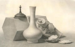 Edward Ridley (1883-1946) - Charcoal Drawing, Still Life with Oyster