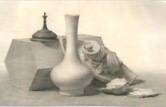 Edward Ridley (1883-1946) - Charcoal Drawing, Still Life with Oyster