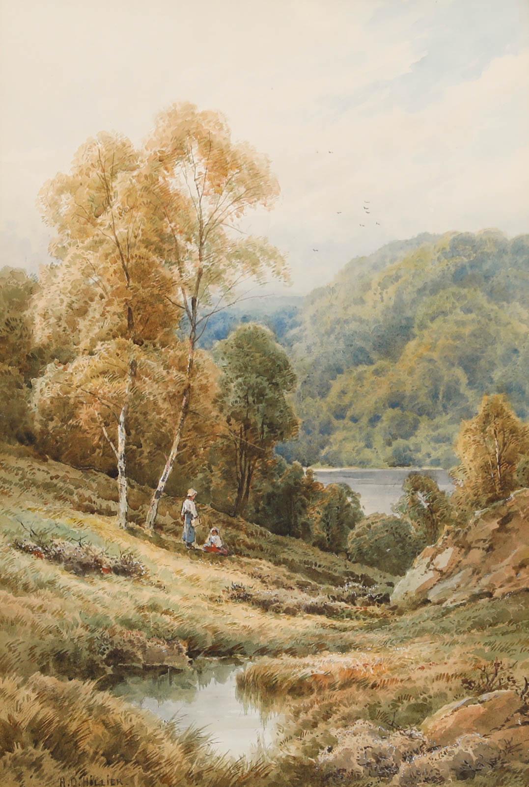Henry Deacon Hillier Parker (1858-1930) - Aquarelle, Loch Achray Perthshire en vente 1