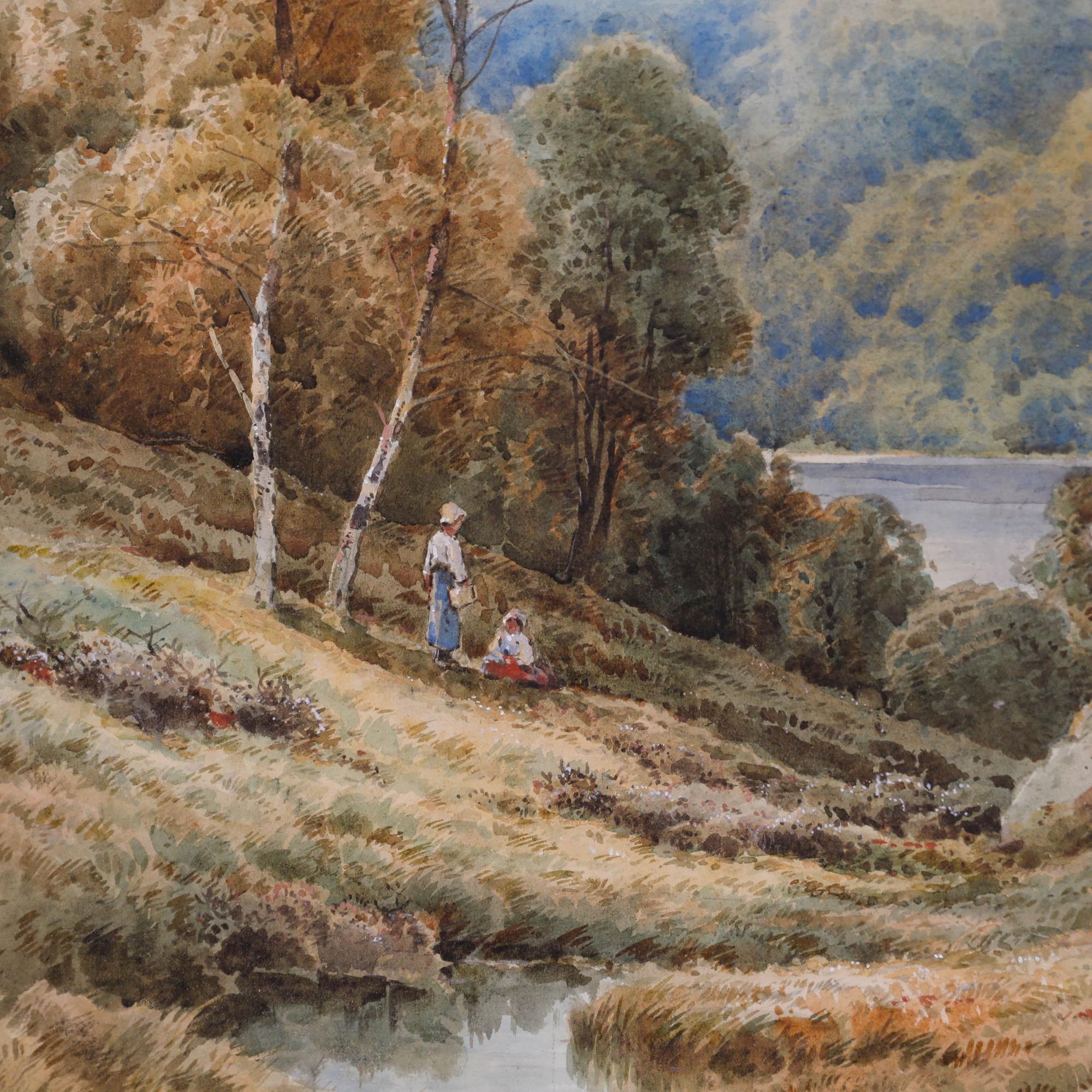 Henry Deacon Hillier Parker (1858-1930) - Aquarelle, Loch Achray Perthshire en vente 3