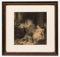 Miss Greenway - 19th Century Charcoal Drawing, Portraits of a Friend's Children
