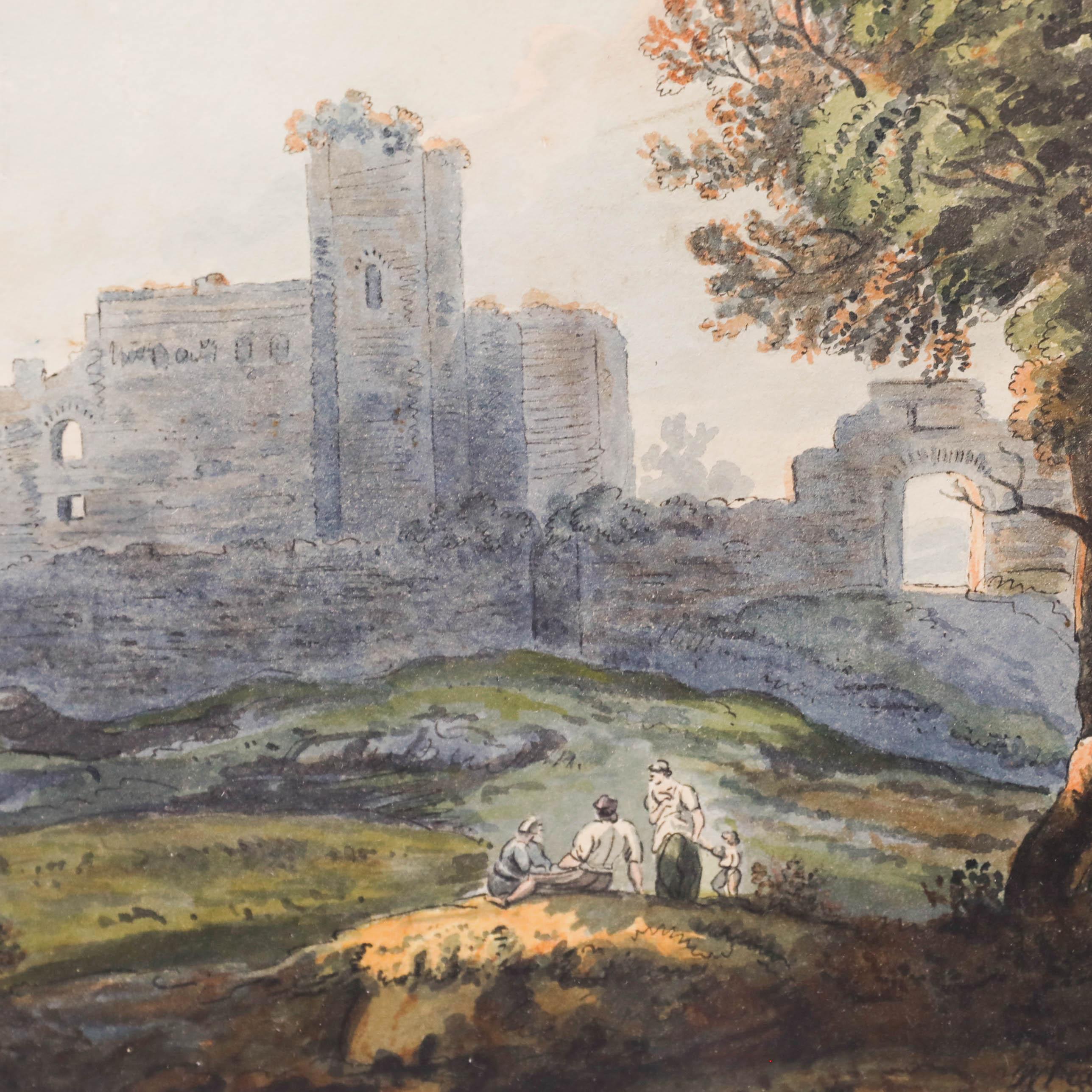 William Payne (1760-1830) - Aquarell des 19. Jahrhunderts, Ansicht des Schlosses 2