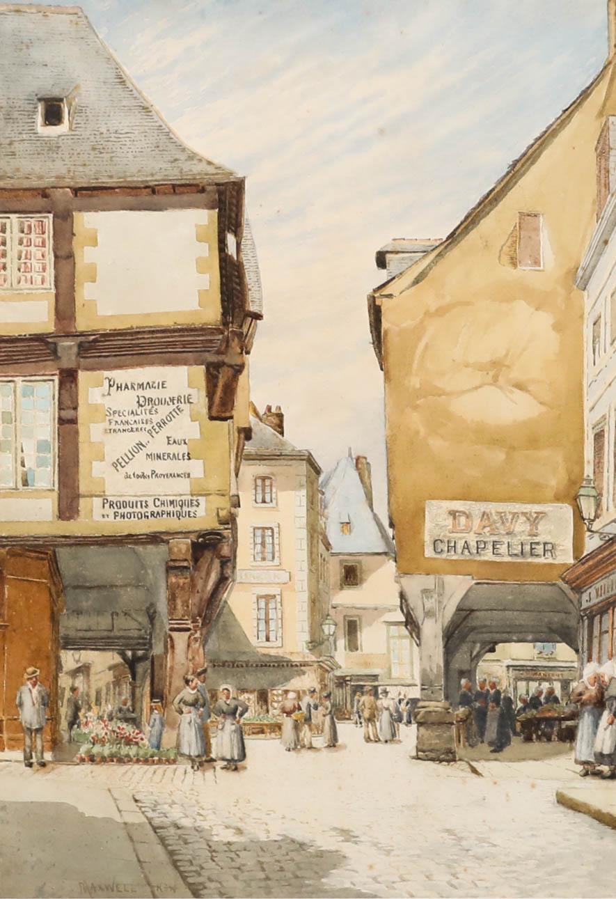 Hamilton Maxwell RWS (1830-1923) - Framed  Watercolour, Dinan, 1897 - Art by Unknown