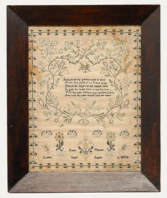 Emma Morgan  - 1844 Embroidery, Sampler
