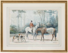 Richard John Munro Dupont (1920-1977) - Watercolour, Huntsman with Horses