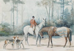 Richard John Munro Dupont (1920-1977) - Watercolour, Huntsman with Horses