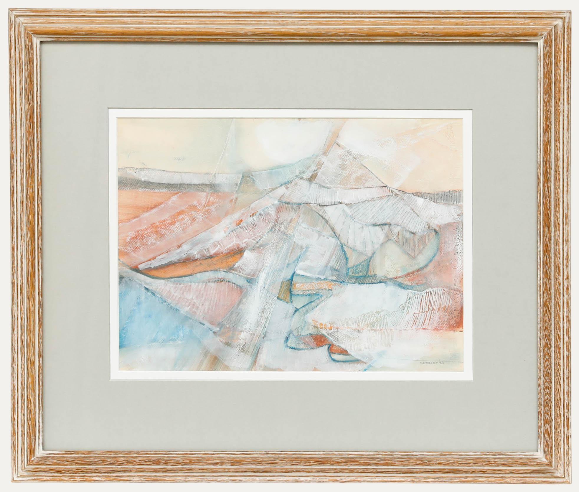 Landscape Art di Unknown - Beverley Meyers (1949-2016) - Pastello del 1983, Il picco della montagna