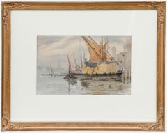 Herbert Menzies Marshall (1841-1913) - Acquerello del 1871, Il Molo