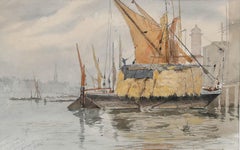 Herbert Menzies Marshall (1841-1913) - 1871 Watercolour, The Quay