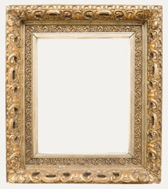 Early 20th Century Giltwood & Gesso Piercework Frame