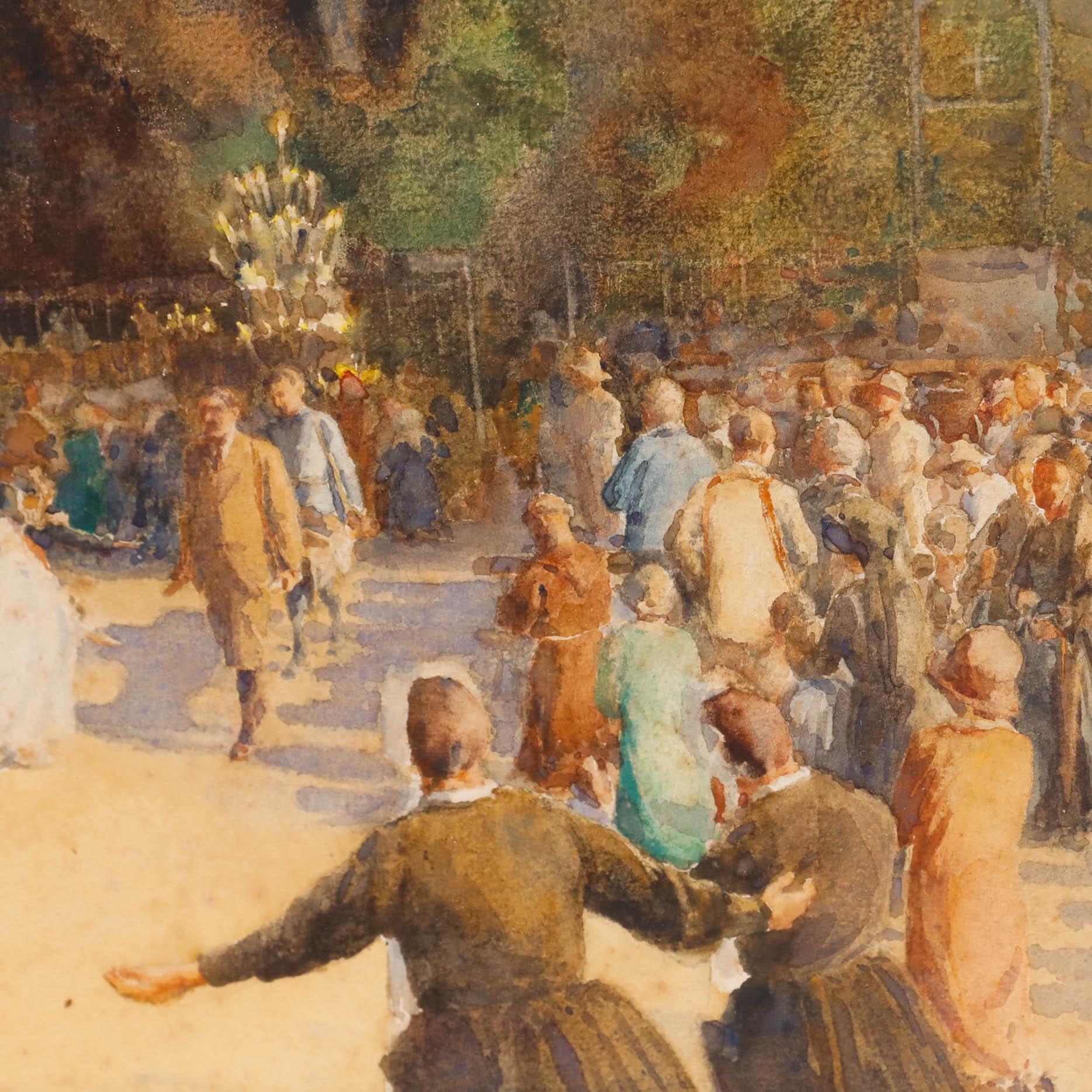 Mary Winifred Freeman (1866-1961) - Watercolour, The Pilgrimage For Sale 3