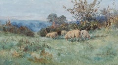 Wilfred Robert Coast (1884-1950) - Framed Watercolour, Home Pastures-Pelham Vale