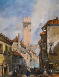 Early 20th Century Pastel - Morning Market