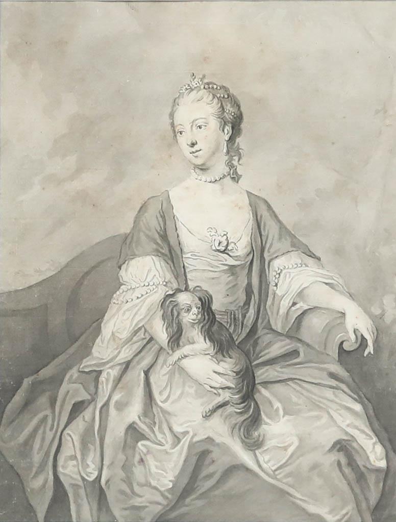 After Joshua Reynolds  (1723-1792) - Acquerello dell'inizio del XIX secolo, La duchessa - Art di Unknown