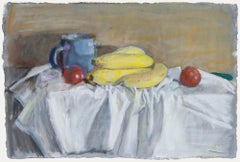 George Weissbort (1928-2013) - Watercolour, Bananas & Tomatoes with Blue Jug