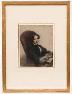 Arthur Miles (fl.1851-1880) - Framed 1855 Pastel, Portrait of Georgy Chatfield