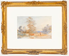 Richard Pratchett Noble (fl.1836-1860) - 1846 Watercolour, Cows at the Pond