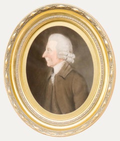 English School  Early 19th Century Pastel - Gentleman in Profile