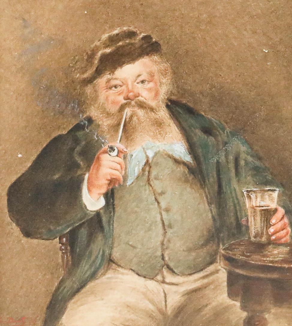 After Édouard Manet - Framed Late 19th Century Watercolour, A Good Glass of Beer - Art by Unknown