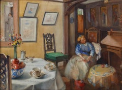 1912 Watercolour - Arts and Crafts Interior