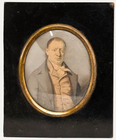 Miniature Early 19th Century Watercolour - Portrait of a Gentleman