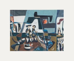 1957 Gouache - The Gondoliers