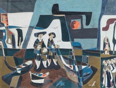 1957 Gouache - The Gondoliers