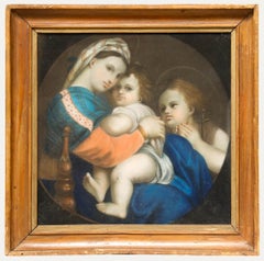 After Raphael (1483-1420) - Mid 20th Century Pastel, Madonna della Sedia