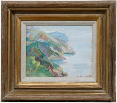 Eleonore Reinhold (1905-1984) - 1968 Watercolour, Cliffs in Technicolour