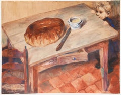 Marius Carion (1898-1949) - 1925 Watercolour, The Cob Loaf