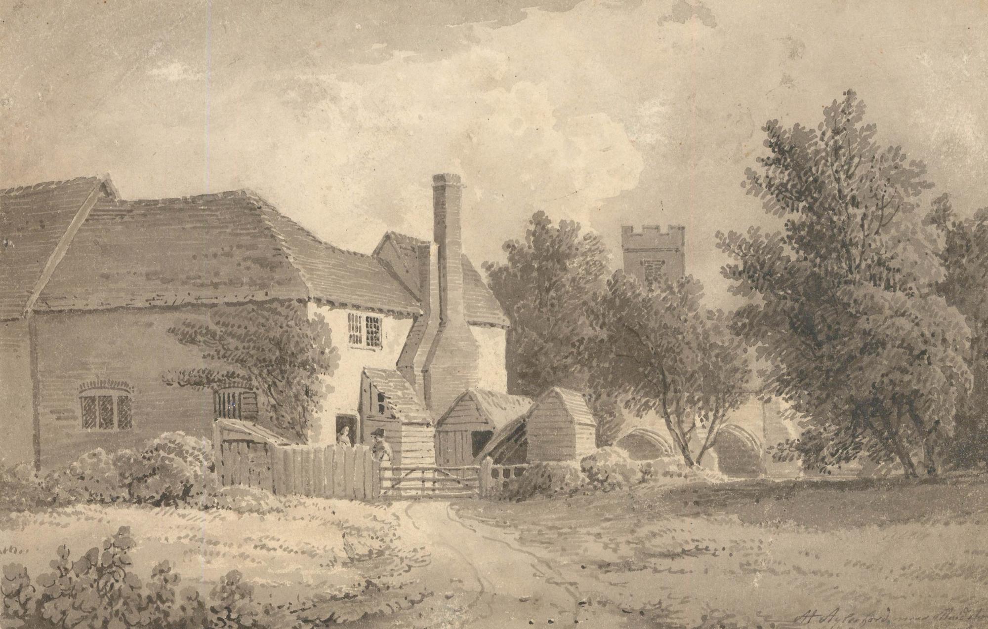Heneage Finch 5e comte d'Aylesford (1786-1859) - Aquarelle, Aylesford, Kent - Art de Unknown