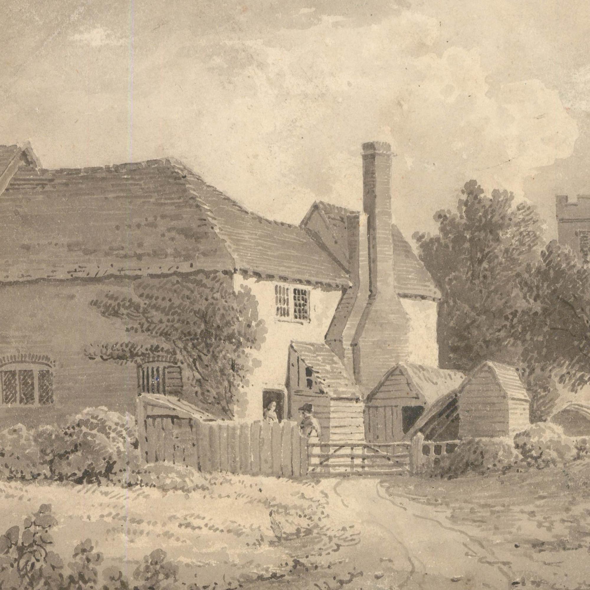 Heneage Finch 5e comte d'Aylesford (1786-1859) - Aquarelle, Aylesford, Kent - Beige Landscape Art par Unknown