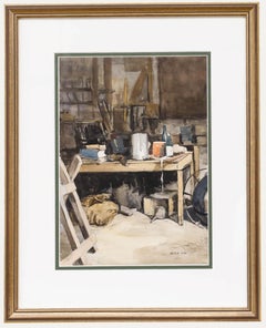 Jessie Hay - Framed Mid 20th Century Watercolour, Shed Interior I