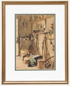 Jessie Hay - Framed Mid 20th Century Watercolour, Shed Interior II