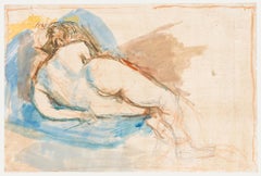 Pauline Plummer (geb.1933) - 20. Jahrhundert Aquarell, Lebensstudie