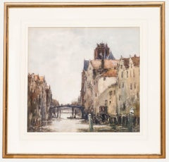 George Graham (1881-1949) - 1913 Aquarell, Ein Fluss in Dordrecht