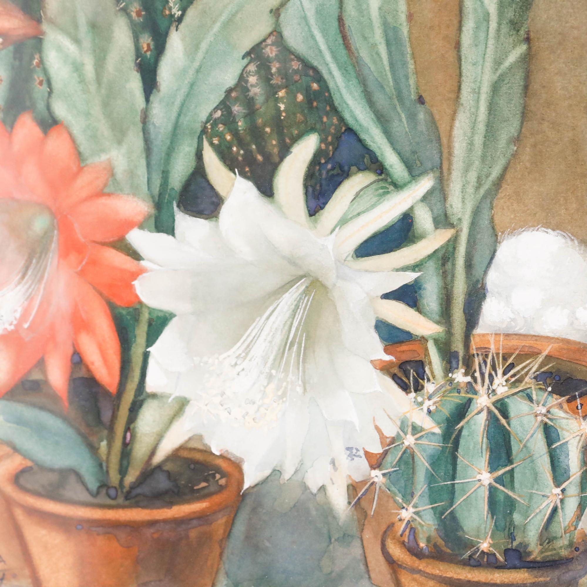 Willem Frederik Andrea (Niederländer, 1875-1952), Aquarell auf Papier. Signiert unten links. Datiert '34. Präsentiert in einem glasierten Holzrahmen mit einem inneren Leineneinband. 