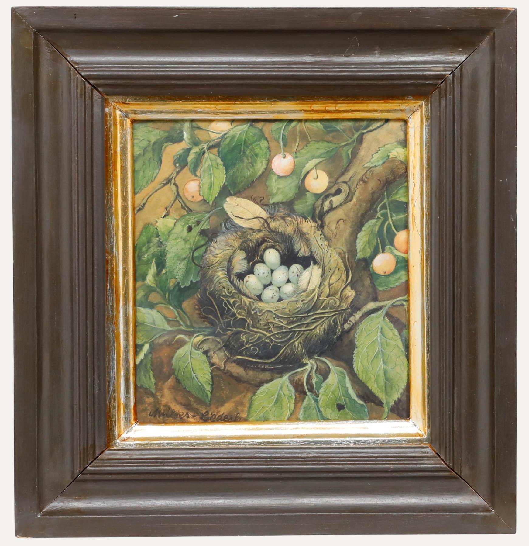 Unknown Still-Life - Karl Müller-Liedeck  - Early 20th Century Watercolour, Serin's Nest
